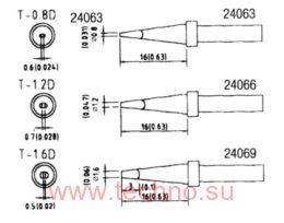 Наконечник клиновидный 0,8 мм 200-0,8D